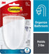 Command 1-Holder, 1- Bath Razor Holder, Clear Frosted, Water-Resistant Strip, Organize Damage-Free
