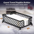MOLEDINO Guest Towel Napkin Holder for Bathroom, Disposable Paper Hand Towel Holder Tray Metal Black Dinner Napkin