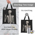 Ouqiuwa Cute Reusable Lunch Bag, Lunch Tote Handbag for Women Men, Rock and Roll Skeleton