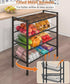 Tigerden 4-Tier Kitchen Fruit and Vegetable Storage Rack, Fruit Basket Stand, Freestanding Snack Display Organizer