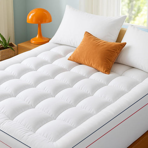 Bedsure Queen Mattress Topper - Extra Thick Mattress Pad Cover with Deep
