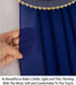 ShinyBeauty Chiffon Table Runner, Royal Blue Voile Sheer Tulle for Wedding Birthday Baby Shower Party Decoration
