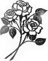 Vivegate Giant Rose Metal Art - Rose Flower Wall Decor for Living Room (Large - 17.5"X13.5")