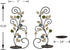 JUCONSIN Set 2, Wall Sconces Candle Holder of Antique White Leaf and Multi-Color Flower Branch Wall Mount Hanging Metal