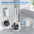 LOVLOY 2 Pack Set 2-in-1 5.3-inch Toilet Plunger and Brush, Bowl Brush and Heavy Duty Toilet Plunger with Ventilated