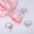 LogHog Valentine's Day Napkin Rings Set of 6 - Handmade Heart-Shaped Napkin Rings for Wedding, Valentine's, Birthday