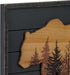 16" 12", NIKKY HOME Cute Bear in The Forest Woodland Decorative Wood Framed Wall Art Prints Cabin Decor, x Dark Slate