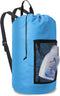 Durable Laundry Bag Backpack for College Dorm, Portable Hamper Bag with Shoulder Straps and Mesh Pockets (Blue)