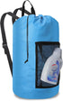 Durable Laundry Bag Backpack for College Dorm, Portable Hamper Bag with Shoulder Straps and Mesh Pockets (Blue)