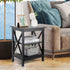 3-Tier ZENY Nightstand Sofa Side Table End Table with Storage Shelf for Living Room, Bedroom, Office, Apartment, Easy