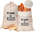 Bread Bags for Homemade Bread, Organic Linen with Plastic Liner, Drawstring Closure for Sourdough, 2 Packs