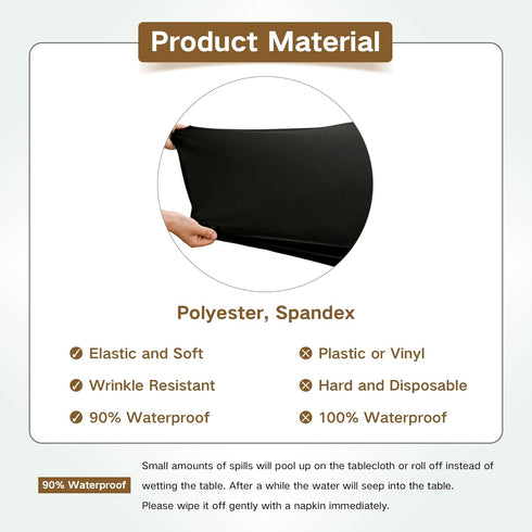 24 Inch Small Round Fitted Table Cover Cocktail Table Topper Cap Elastic Tablecloth Stretch Spandex Tables Cloth