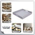 13" 13" 1.57" MAONAME Decorative Tray, Gray Serving Tray with Handles, Coffee Table Trays, Square Plastic Trays