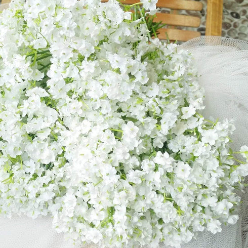 Bringsine Baby Breath Gypsophila Wedding Decoration, White Colour Pu Flowers, 30 Pieces