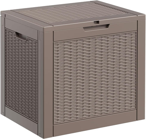 30 ROJIK Outdoor Storage Housing Deck Box - Waterproof Patio Furniture, Garden Tools, Cushions, Pool Accessories