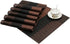 SHACOS Placemats Set of 4, Woven Vinyl Table Mats, Ombre Coffee Black, Heat Resistant, Wipe Clean