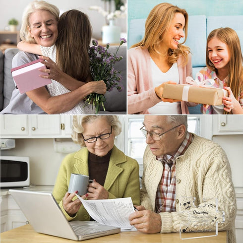 Lerdrtuin Acrylic Block Puzzle Gifts - Best for Grandpa & Grandparents, Christmas & Birthday