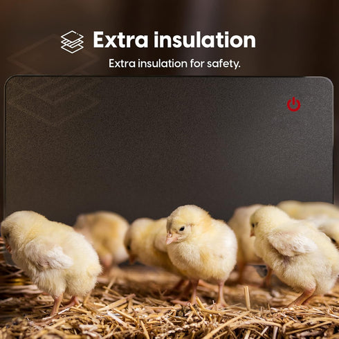 150 Econohome Safe Chicken Coop Heater, Safer Than Brooder Lamps, Gently Warm, Watts, ETL Compliant for Safety - Also