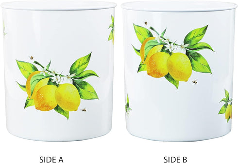 Reston Lloyd Multipurpose Crock Organize All Kinds of Utensils & Kitchen Tools, Extra Large Holder, Fresh Lemons