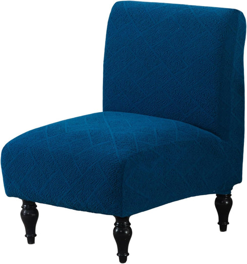 Armless Accent Chair Cover Stretch Jacquard Accent Chair Covers Without Arms Washable