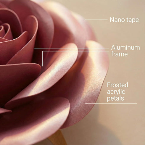 300gsm 3D Set 6) Large Paper Flowers Wall Decor for Baby Girl Nursery (Pre-Assembled) - Pearlized Cardstock Roses