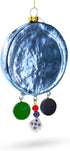 Roulette and Casino Poker Chip Glass Christmas Ornament