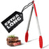 Extra Long 17.3" Tongs for Cooking & Grilling - Heat-Resistant Kitchen Tongs with Silicone Tips for BBQ