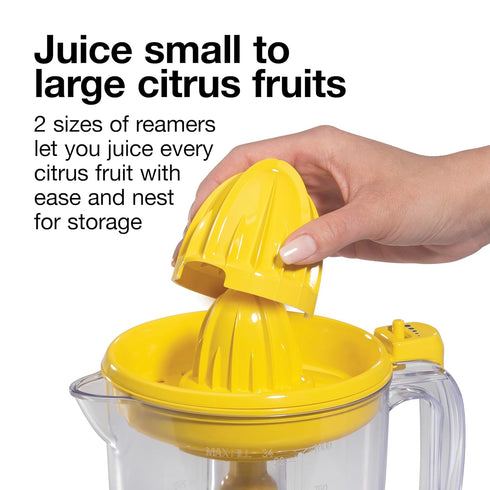 34 oz. 34 oz, 2 (66341) Proctor Silex Alex's Lemonade Stand Electric Citrus Juicer Machine, Large Pitcher, Pressure