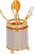 Coffee Spoons Set - 6Pcs Gold Espresso Spoons with Holder, Mini Teaspoons for Coffee, Ice Cream, Dessert