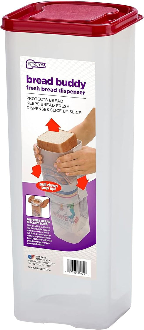 Buddeez Bread Buddy Bread Box Keeps Loaves Fresh - Holds 1 Loaf