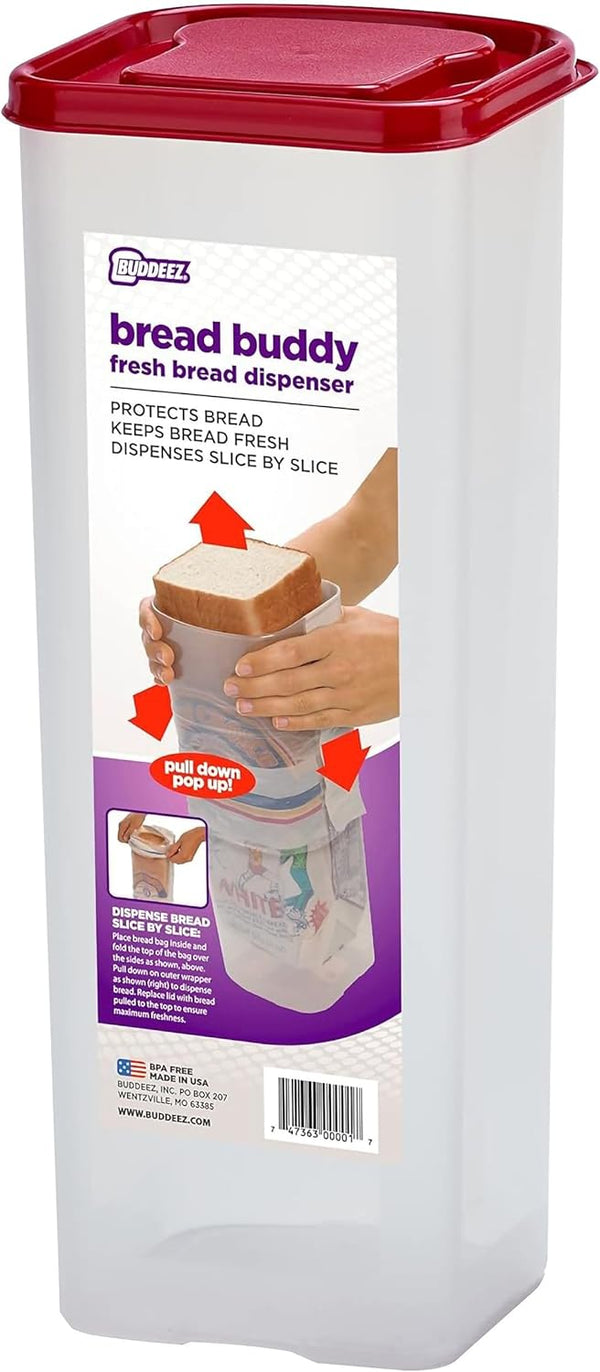 Buddeez Bread Buddy Bread Box Keeps Loaves Fresh - Holds 1 Loaf