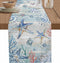 Lsrtoss Coastal Starfish Table Runner 90 Inches Long Farmhouse Dress Scarves, Nautical Summer