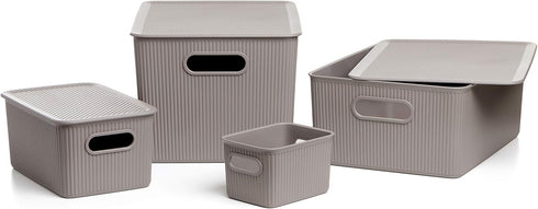 Baobab Small Multi-purpose Storage Basket, 1.5 Litres Capacity, Taupe, 12.8 x 16.7 x 10 cm