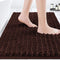 ACCUMTEK Luxury Brown Bathroom Rug Mat, 36"x24", Ultra Soft Thick Absorbent Non Slip Chenille Mat for Bathroom