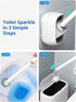 TidyTale Set, 12 Disposable Toilet Cleaner Wand and Holder Wall Mounted Toilet Bowl Brush Kit with Refill Heads