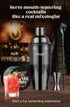 KITESSENSU Cocktail Shaker Set, Stainless Steel Martini Shaker with 24 Ounce Mixer, Jigger, Bar Spoon & Recipe Guide,