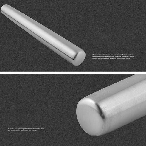 Stainless Steel Rolling Pin, Professional French Metal Dough Roller 15.75" for Kitchen Baking Tools
