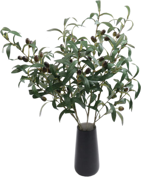 SHACOS 4 PCS 28 inch Artificial Olive Branches - Faux Tree Branches for Home Wedding Shop Office Garden Decor