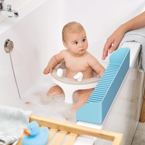 4 1Pack, Roslim Bathtub Splash Guard for Tub - Silicone Water Splash Guard with Suction Cups, Bath Toy Holder, Bathtub