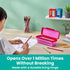 It's Academic Flexi Storage Box with Lid, Compact Collapsible Pencil Case for Craft and School Supplies, Pink and Blue,