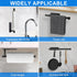Under Cabinet Paper Towel Holder, Stainless Steel Wall Mount for Kitchen or Bathroom, Adhesive or Drill Mount (2 Pack)