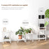 2-Tier TB01BMW040 TUTOTAK End Table with Charging Station, Small Side Table with Outlets, Nightstand Bedside Table