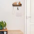 Mkono Small Rustic Wood Key Holder for Wall, 9.5" x 3.5" x 2.5", Decorative Display Keys Hanger Organizer with 6 Hooks
