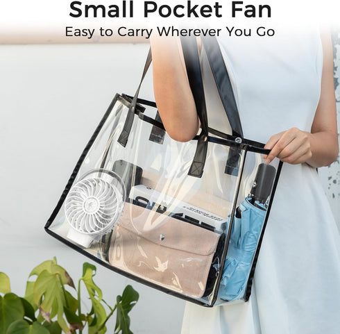 COMLIFE Portable Handheld Misting Fan, 3000mAh Rechargeable Battery Operated Spray Water Mist Fan for Travel