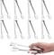 8 Pack Serving Tongs by Tcoin, 9 Inch Functional Tongs for Serving Food at Parties and Holiday Get-togethers.