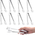 8 Pack Serving Tongs by Tcoin, 9 Inch Functional Tongs for Serving Food at Parties and Holiday Get-togethers.