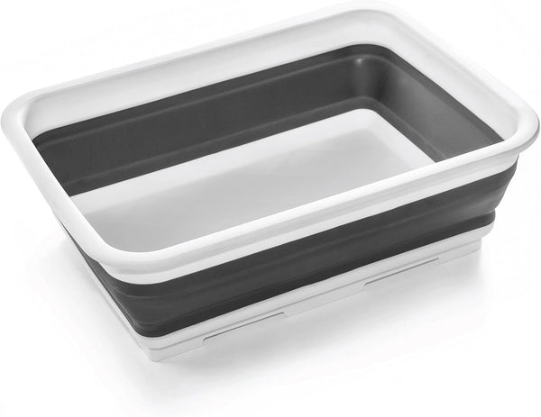 BINO Collapsible Wash Basin - White | Portable Dish Tub | Kitchen