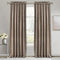 RYB Home Taupe Velvet Curtains 84 inches Long for Bedroom, Super Soft