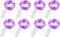 VOOKRY 8 Pack 30 LED Fairy Lights - Battery Operated String Lights, 10 ft Purple Waterproof Silver Wire