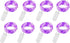 VOOKRY 8 Pack 30 LED Fairy Lights - Battery Operated String Lights, 10 ft Purple Waterproof Silver Wire